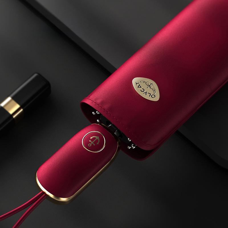 OLYCAT Dual-Purpose Automatic Umbrella: Sunshade & Rain Protection, Anti-Ultraviolet, Three-Fold Design.