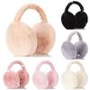 Solid Color Earmuffs Unisex Soft Plush Ear Warmer Foldable Ear Muffs Comfortable Coldproof Earmuffs For Winter Outdoor