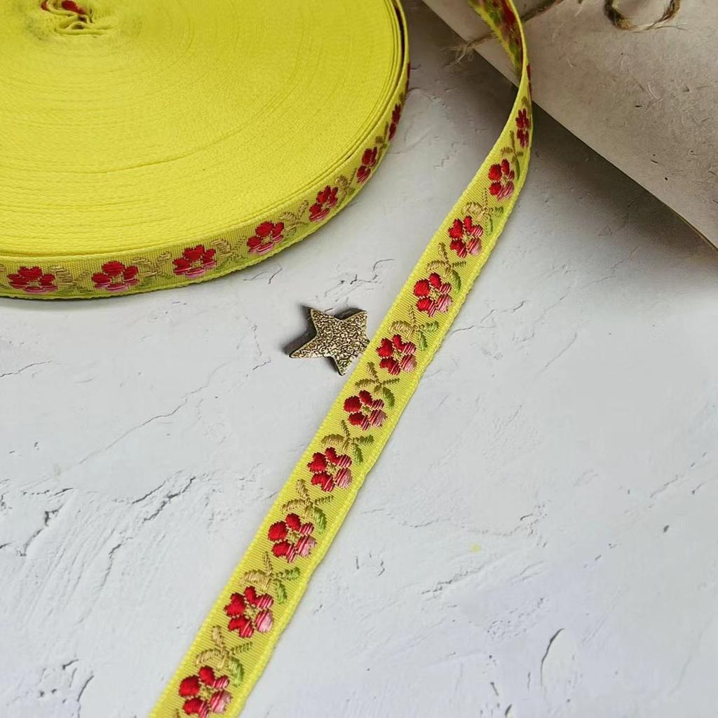 1,2 см этнический стиль маленький цветок жаккардовая тесьма фестиваль декоративная лента ювелирные изделия одежда багаж аксессуары