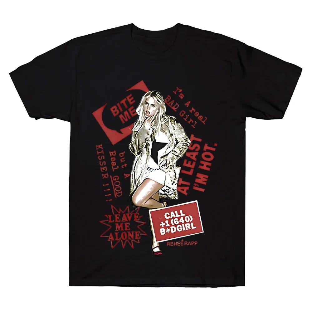 Unisex's Women High Quality Comfort T-shirts Reneé Rapp Date Back Tour Tee Harajuku Fashion Graphic T Shirts Retro Cotton Clothes