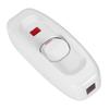 AC 250V 10A Inline ON/OFF Table Desk Lamp Cord Cable Switch with LED Indicator Light White