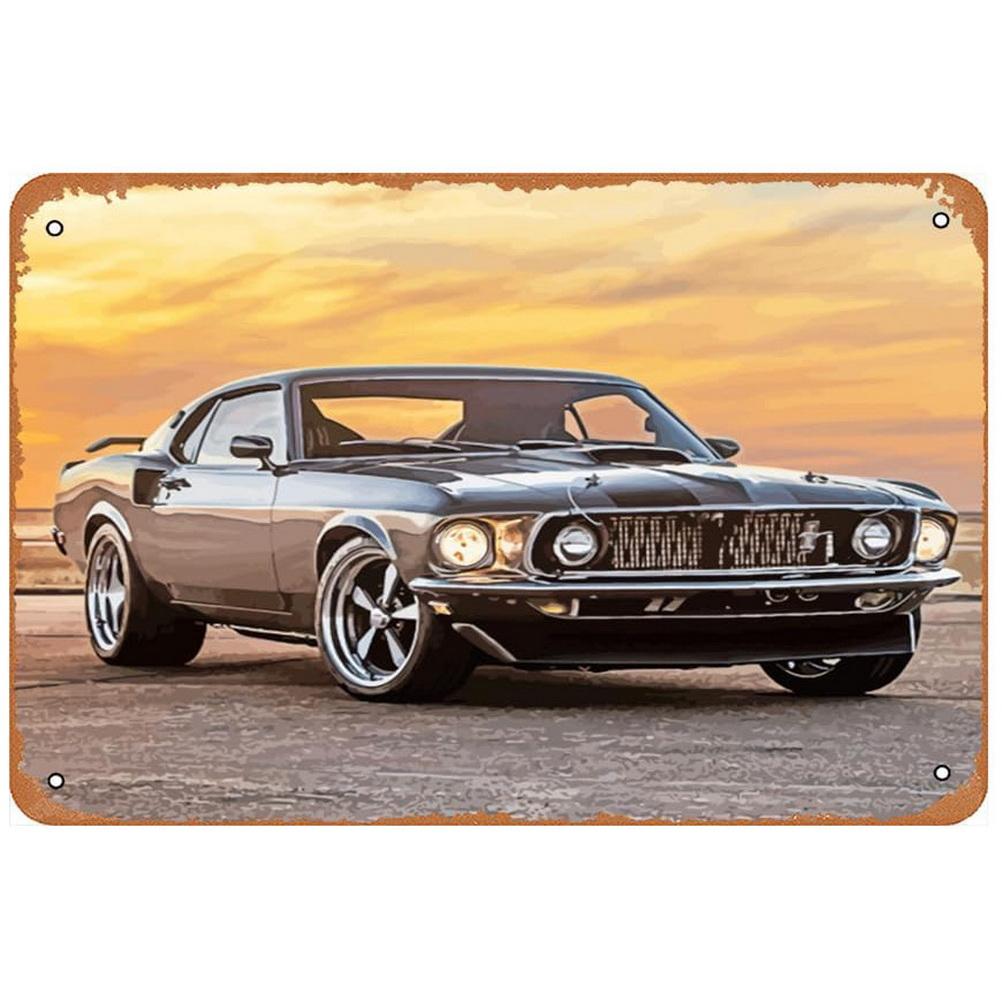 Автомобильные металлические жестяные знаки, классические автомобили, настенные украшения, таблички, винтажные художественные постеры, картины из железа для Man Cave, дома, кафе, сада, клуба, бара