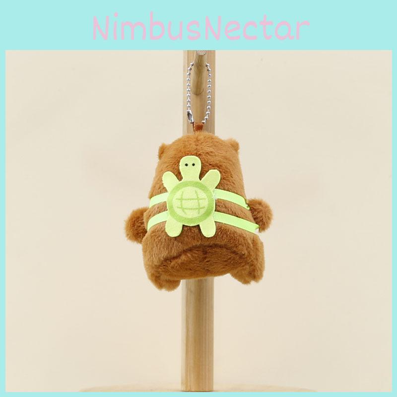 Capybara Plush Toy Key Ring With Short Plush Texture For Unique Keychain Gifts