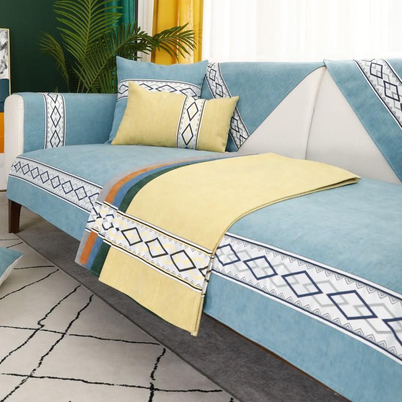 Новая диванная подушка Four Seasons, универсальная диванная подушка, лямка, диванная подушка из синели, китайская диванная подушка, нескользящая подушка