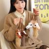 Кавайный конь, выдвижная веревка, плюшевый кулон, брелок, милое животное, сувенир года лошади, брелок, украшение для рюкзака, подарок