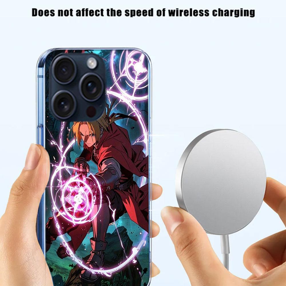 Чехол для телефона F-Fullmetal A-Alchemist_ Brotherhood Прозрачный Для Iphone 17 Air 16 Pro Max 15 Pro 14 Plus 17E 16E 11 13 12 Mini Co