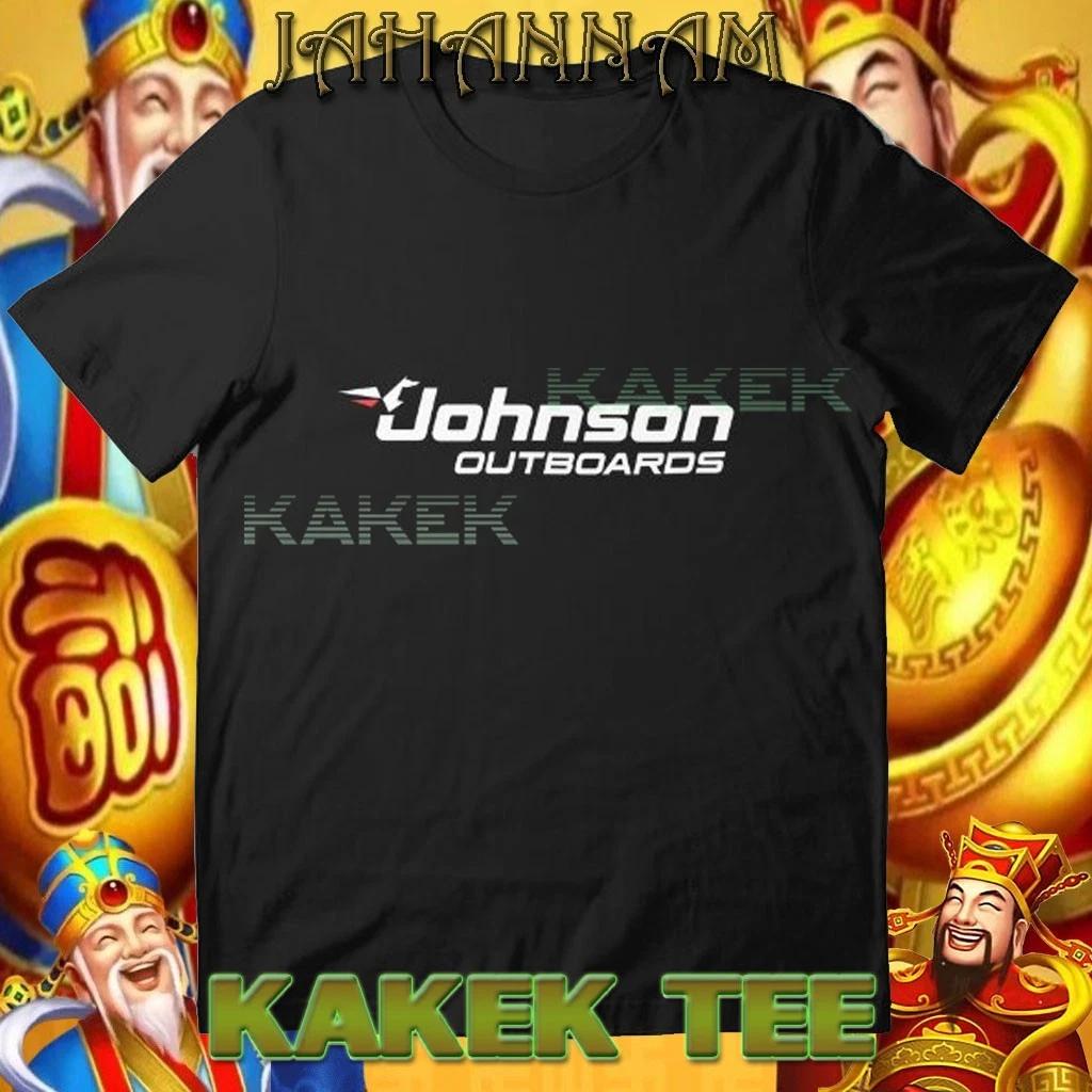 New Retro Johnson Outboards Logo American T shirt Funny Size S to 5XL