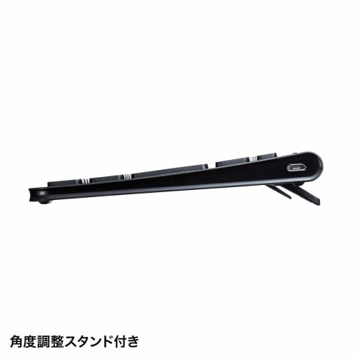 Sanwa Supply Wireless Keyboard with Mouse (No Numeric Keypad) USB Connection 2.4GHz Rechargeable Japanese 86 Keys Pantograph Black SKB-WL32SETBK