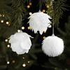 8 см Белый Пенопластовый Рождественский Шар Орнамент Снежное Праздничное Украшение Легкий Блестящий Подвесной Кулон на Елку для Дома Новый Год