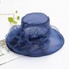 Eugen Пряжа Цветок Солнечная Шляпа Женская Летняя Пляжная Отпуск Защита от Солнца Шляпа Большая Края На открытом воздухе Защита от УФ-лучей Солнечная Шляпа