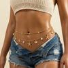 Бохо Сексуальная Модная Многослойная Цепочка на Талию и Живот с Кисточками, Морской Звездой, Ракушкой для Женщин, Летняя Пляжная, с Жемчугом Риса, Цепочка на Тело, Шарм-Украшение