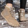 Мужские зимние ботинки, плюшевые теплые кроссовки, женские хлопковые туфли, нескользящая уличная обувь для хайкинга и спорта, ботильоны