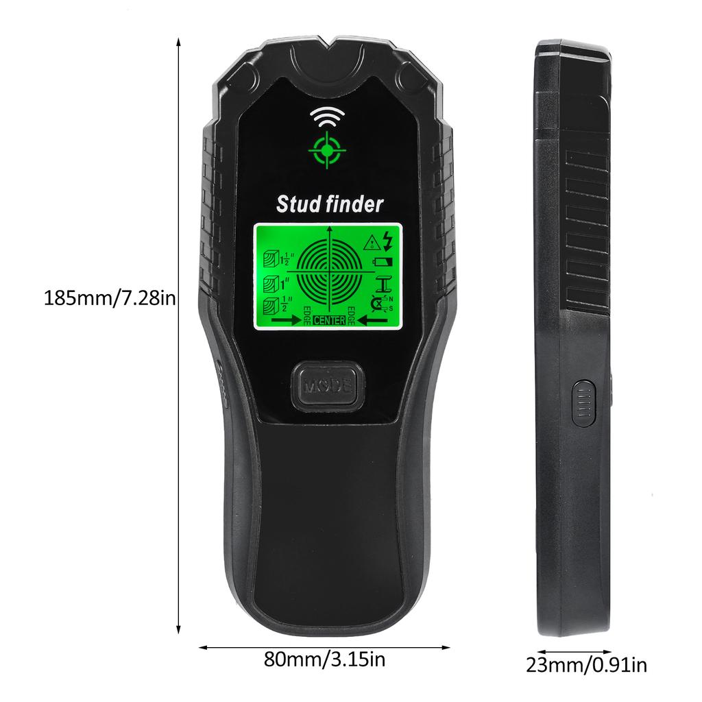 Настенный сканер для поиска стоек 5 в 1, многофункциональный инструмент для поиска стоек с ЖК-дисплеем и звуковой сигнализацией для центра и края металла и дерева