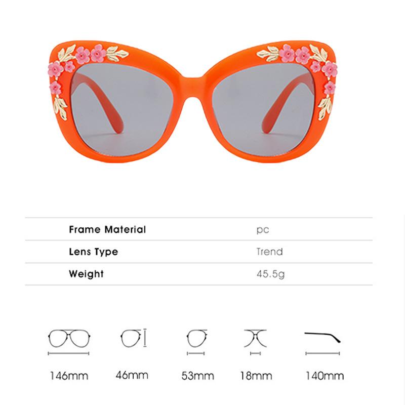 New Sunglasses Large Frame Women Cat Eye Glasses Retro Fashion Floral Sunglasses Trendy Sunscreen Sunglasses Vacation Glasses
