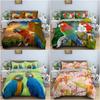 Animal Parrot Pattern Duvet Cover Bedding Set Luxury Cozy 3D Printed Quilt Cover For Bedroom Polyester Home Textile