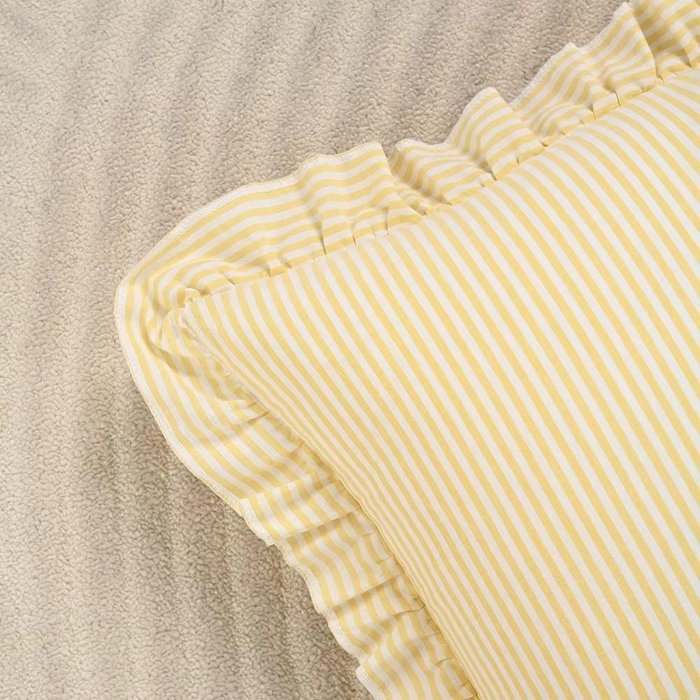 30x50cm Plaid Cushion Cover Square Shape Piping Pillowcase Ruffled Cushion Cover Living Room Decor