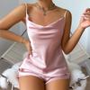 Ice Silk Camisole Pajamas Women's Sense of Fashion Two-piece Home Wear Thin Home Suspenders Shorts Set