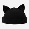 Cute Cat Ears Brimless Hat Adjustable Woman's Landlord Hat Creative Solid Color Docker Hat  Camping