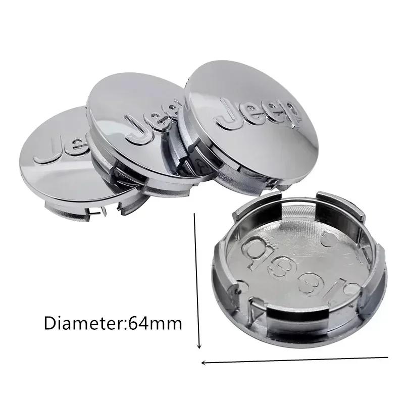 56/64mm Car Wheel Center Hubcaps Cover Badge for Jeep Tj Compass Grand Commander Cherokee Renegade Liberty Patriot Accessories