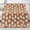 Custom Knit Half-Velvet Gingerbread Man Christmas Blanket - Non-Shedding Holiday Gift