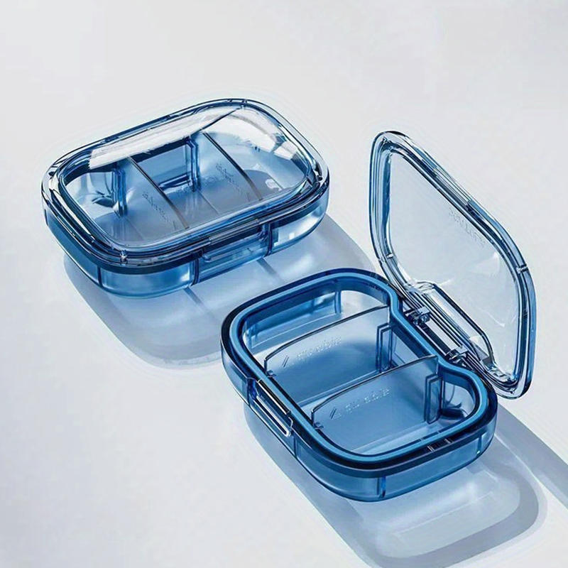 Portable Medication Dispenser Box for Three Daily Doses of Pills and Tablets Waterproof Medicine Case Pill Box