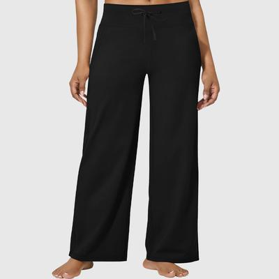 Брюки с высокой талией на кулиске, с наклонными карманами, широкие, больших размеров, из молочного шелка, свободного кроя, повседневные брюки, брюки длиной 9 дюймов