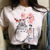 Studio Ghibli Spirited Away Hayao Miyazaki Kawaii Print T -Shirt Women Harajuku Aesthetic Tshirt White Tops Anime Female T Shirt