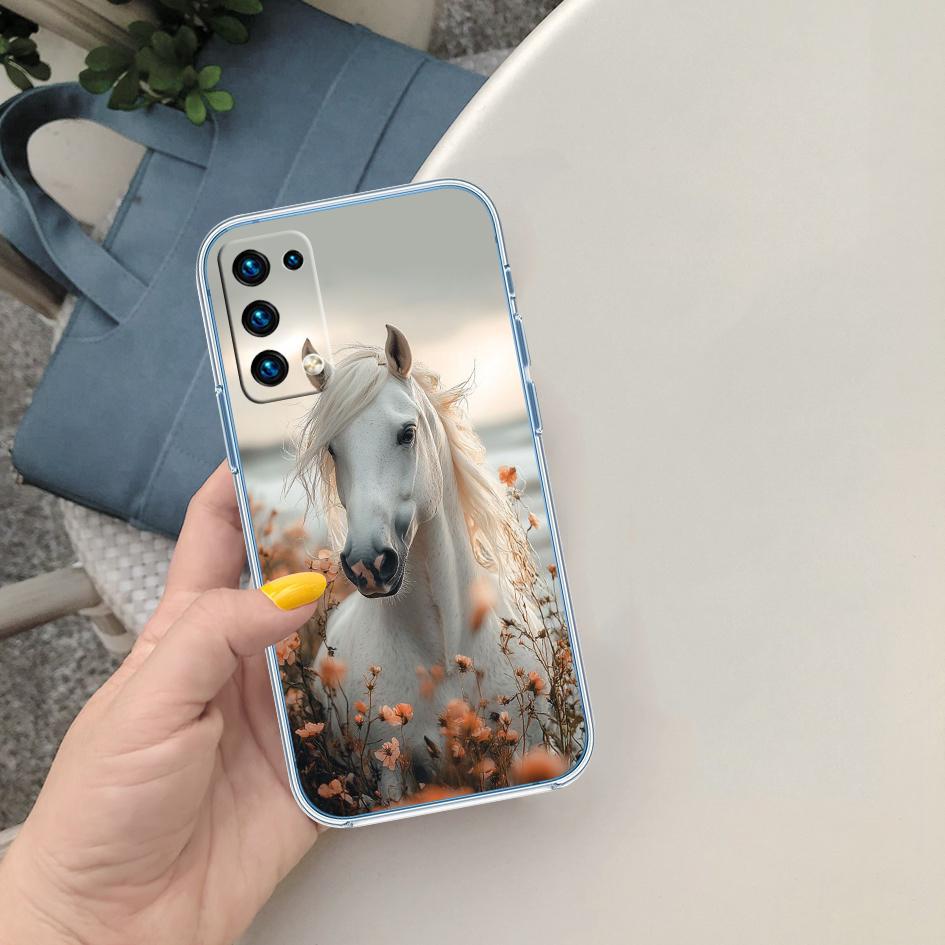CJ53 Fine Horse Soft Shell Transparent Phone Case for Motorola Moto Edge 20 30 40 50 S30 Fusion Ultra Pro Neo Lite + G200 G23