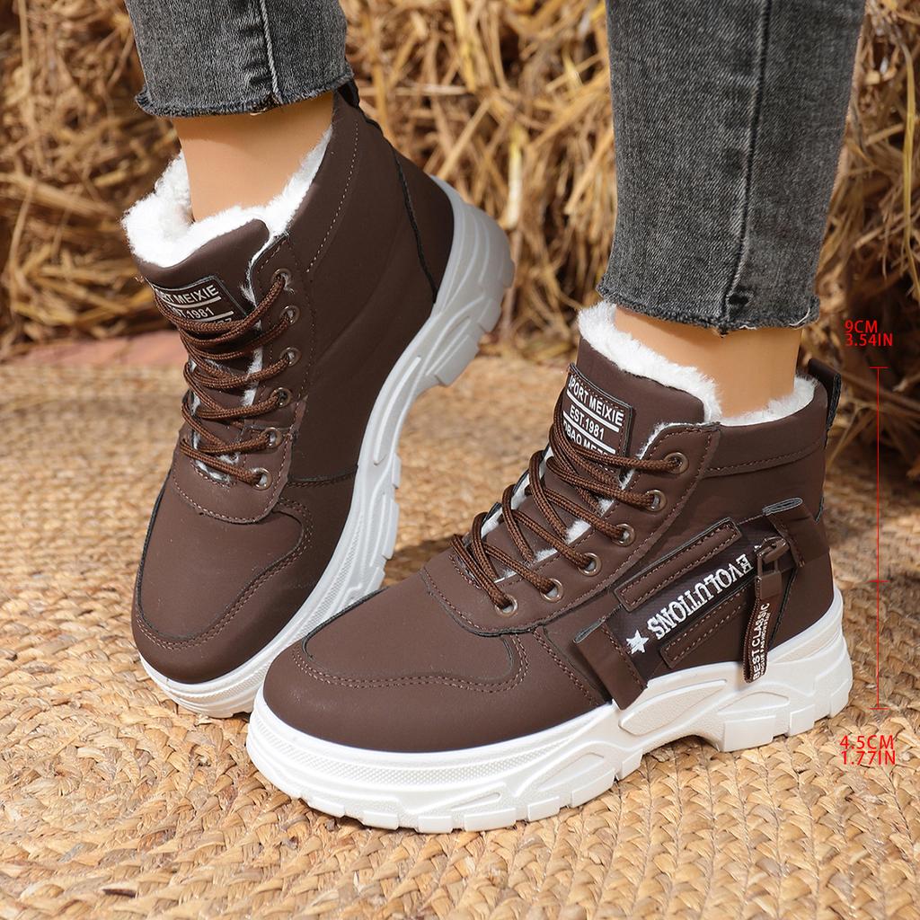 Модные ретро зимние сноубутсы для женщин, повседневные высокие ботинки, теплые женские кроссовки на платформе, ботильоны, Zapatillas De Mujer, новые ботинки