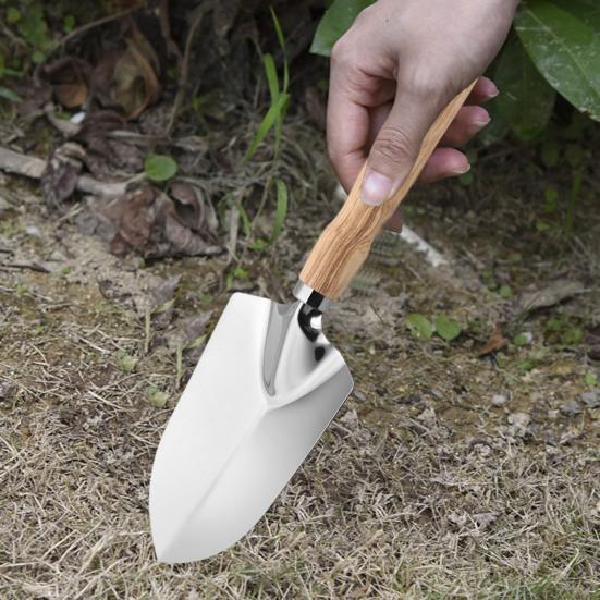 1 шт./5 шт. эргономичный садовый инструмент, ручной мастерок из нержавеющей стали, лопата для бонсай, грабли, культиватор, прополка с удобной деревянной ручкой, садовые принадлежности