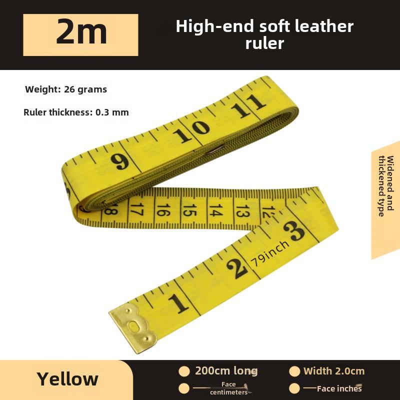 «Белая линейка с дюймами/футами и цветной мягкой швейной лентой — портновский измерительный инструмент»