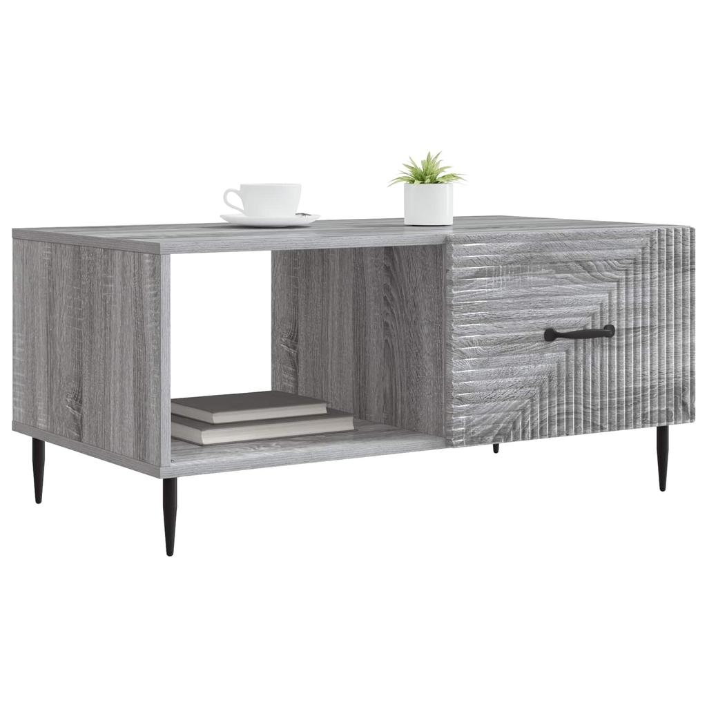 Coffee Table Grey Sonoma 90 x 50 x 40 cm Particleboard
