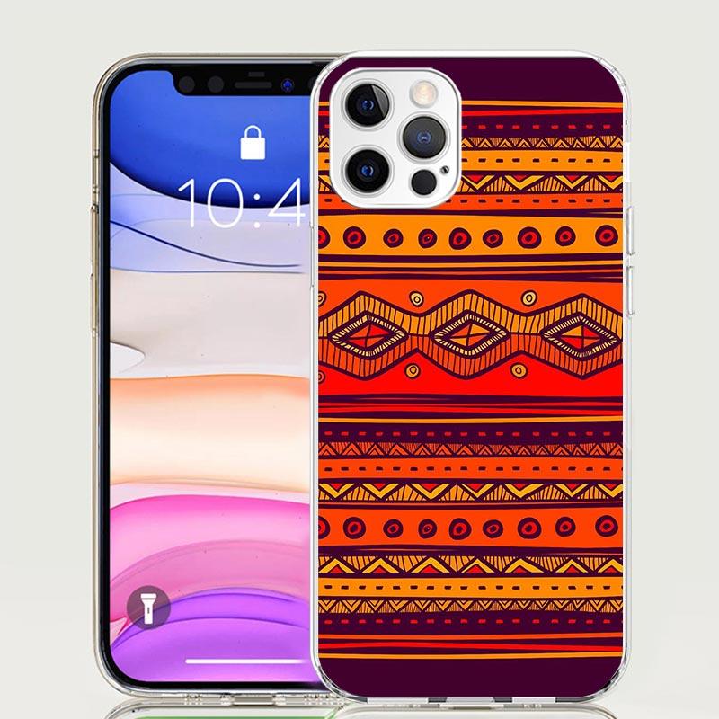 African Style Fabric Pattern Phone Case For iPhone 18 17 Air 16 15 Plus 11 14 Pro Max 13 Mini 12 7 8 + SE Pattern Art Customized Co