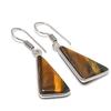 Драгоценный камень Тигровый глаз Ювелирное изделие из стерлингового серебра 925 пробы Серьга 1,58"