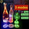 2 Pcs LED Coaster Flash Light Battery Powered Wine Glass Mat Cup Pad Sticker Bottle Drinking Club Bar Party Decor