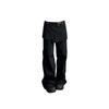 Women Black Gothic Baggy Pants Vintage Y2k Streetwear Oversize Pants Harajuku 90s Aesthetic Wide Leg Emo Trousers 2000s Clothes