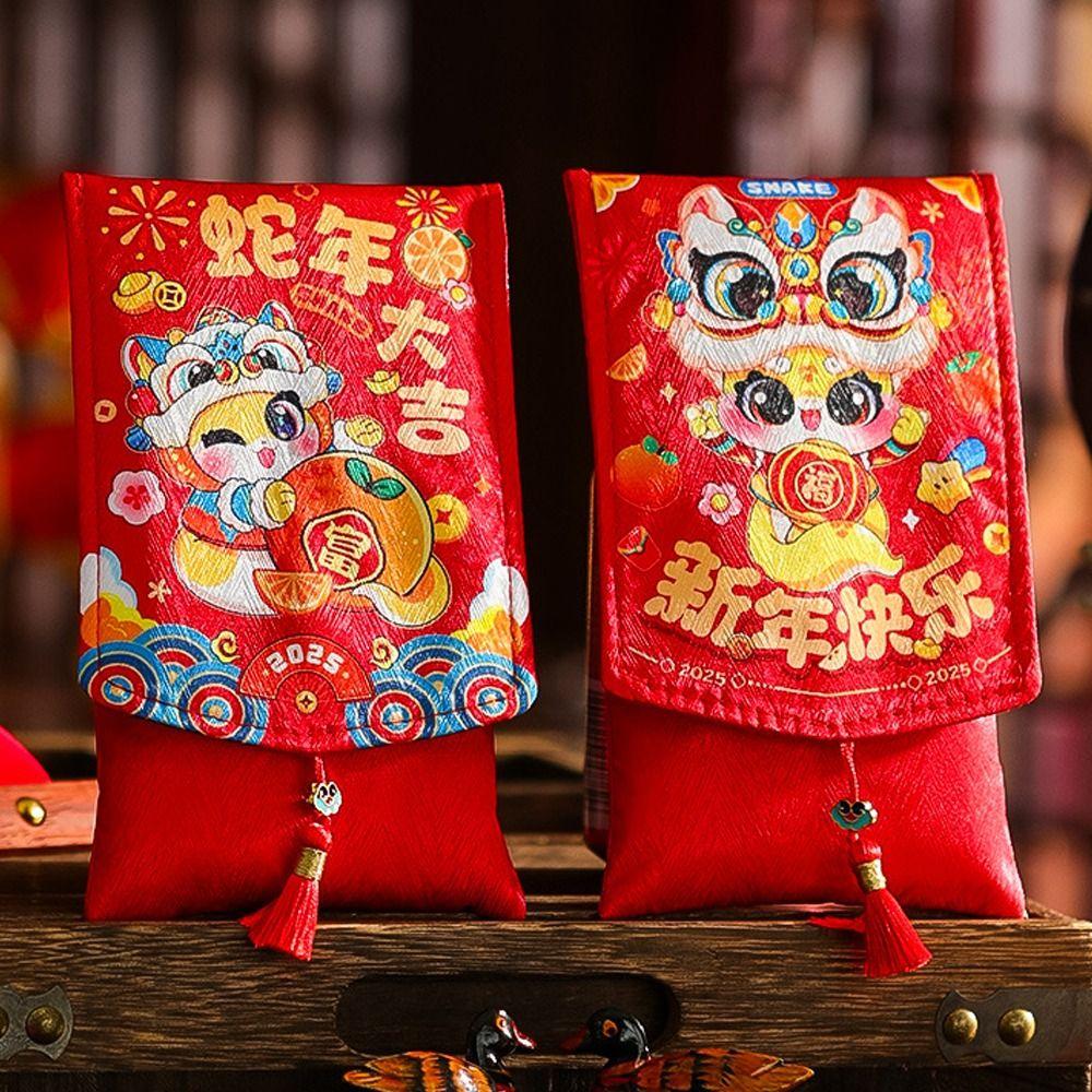 Blessing New Year Lucky Envelopes Chinese Money Pocket 2025 Snake Year Red Envelopes Party Gifts