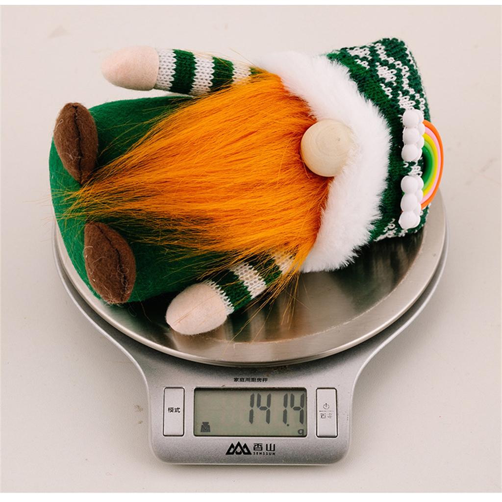 Подарок, украшения ко Дню Святого Патрика, зеленая милая безликая кукла