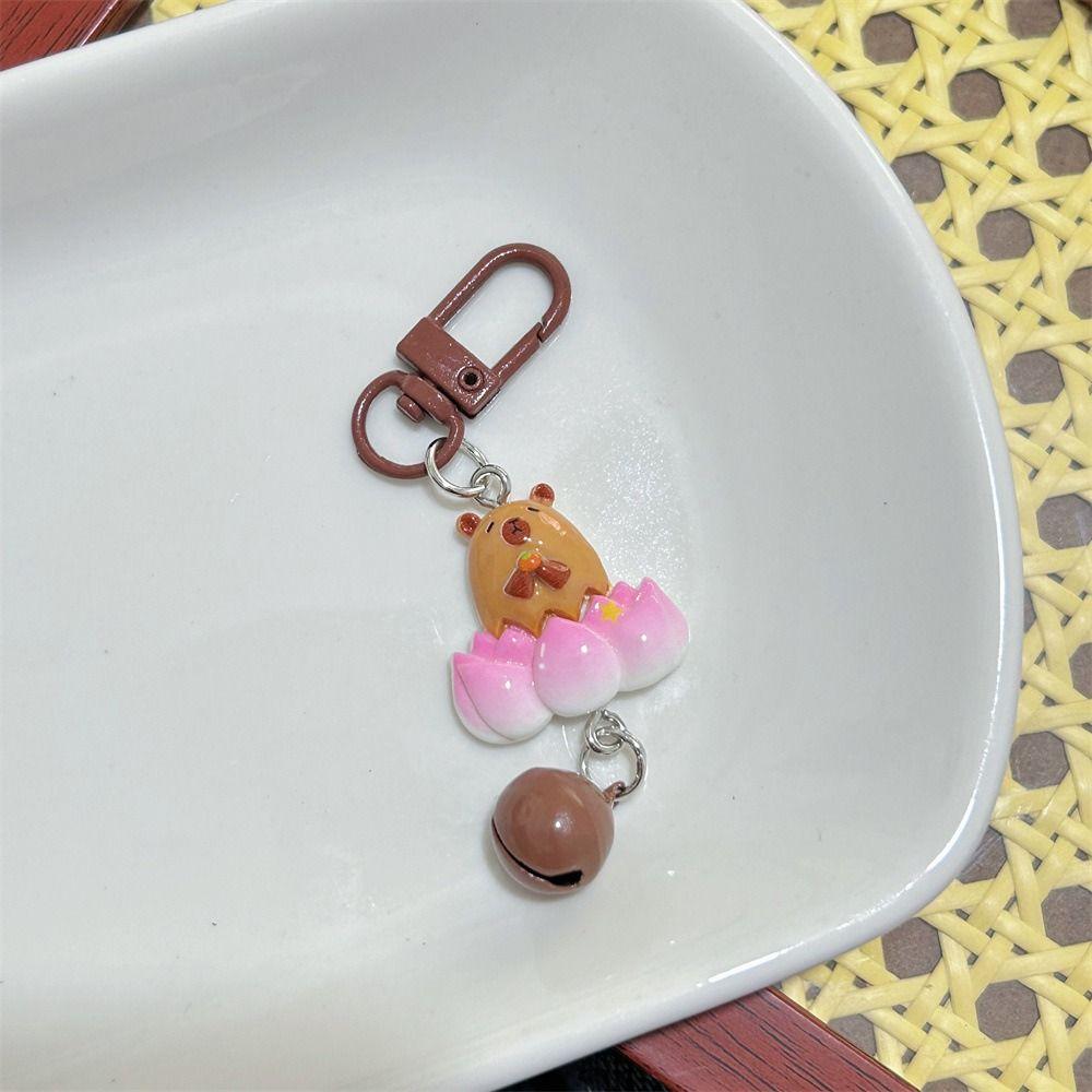 Смола Колокольчик Капибара Брелок Милый Животный Брелок Капибара Подвеска для Сумки Подруги