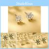 Модные серьги-снежинки с уникальным металлическим дизайном Идеальное украшение для праздника