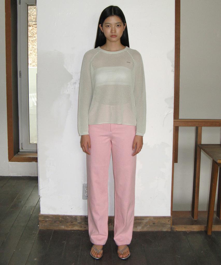 SINOON Pigment Washing Pants (Light Pink)
