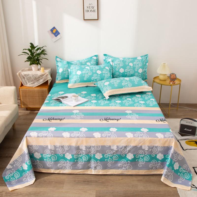 Cartoon Flannel Bed Sheet - Double or Single Size, Perfect for Dorms, In Stock