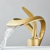 Creative Waterfall Style Single Handle Bathroom Faucet Brass Hot And Cold Sink Faucet for Bathroom Counter Basin