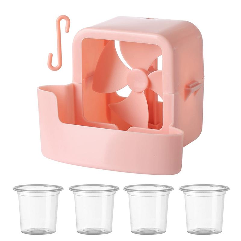 Electric Fan Cooling Storage Box Ice Cube Storage Box Fast Cooling Portable With Hanging Hook Electric Fans Ice Cube Holder
