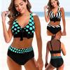 Women's Kit with Print Swimsuit Swimsuits Swimsuit Beach Clothes Two Bikinis Plus Size