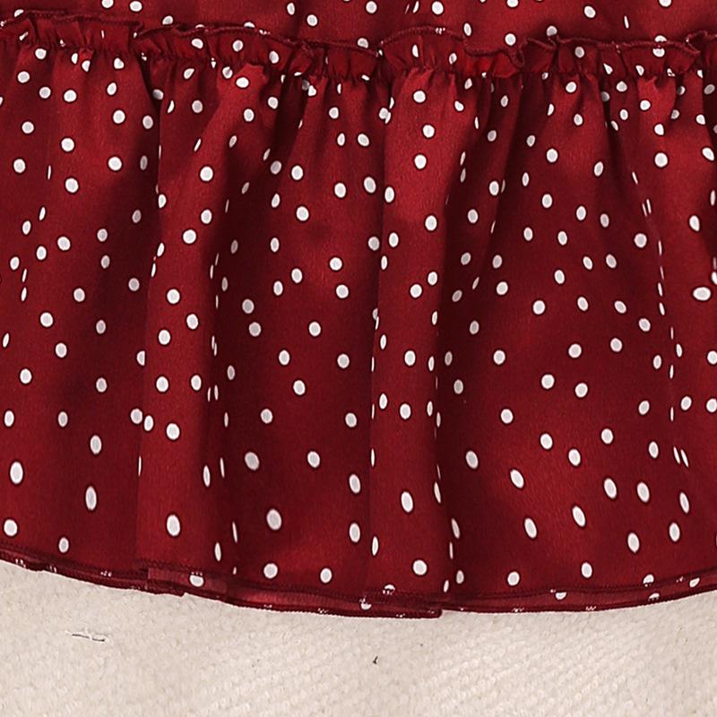 Одежда для девочек 7-12 лет Летние платья Винтажные платья принцессы в горошек с коротким рукавом Платья принцессы для больших детей Платья для вечеринок