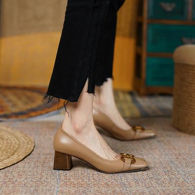 Новая весенняя женская обувь из натуральной кожи, туфли-лодочки на высоком каблуке, туфли на высоком каблуке, женские туфли на каблуке, Zapatos Para Mujer