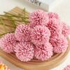 Artificial Chrysanthemum Ball Flowers Dandelion Hydrangea Arrangement Bouquet Present for Friends Bridal Wedding Bouquet Decor for