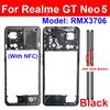 Middle Housing For Realme GT3 GT Neo 5 Neo 5Se Middle Frame Cover Back Cover Battery Door Housing Parts