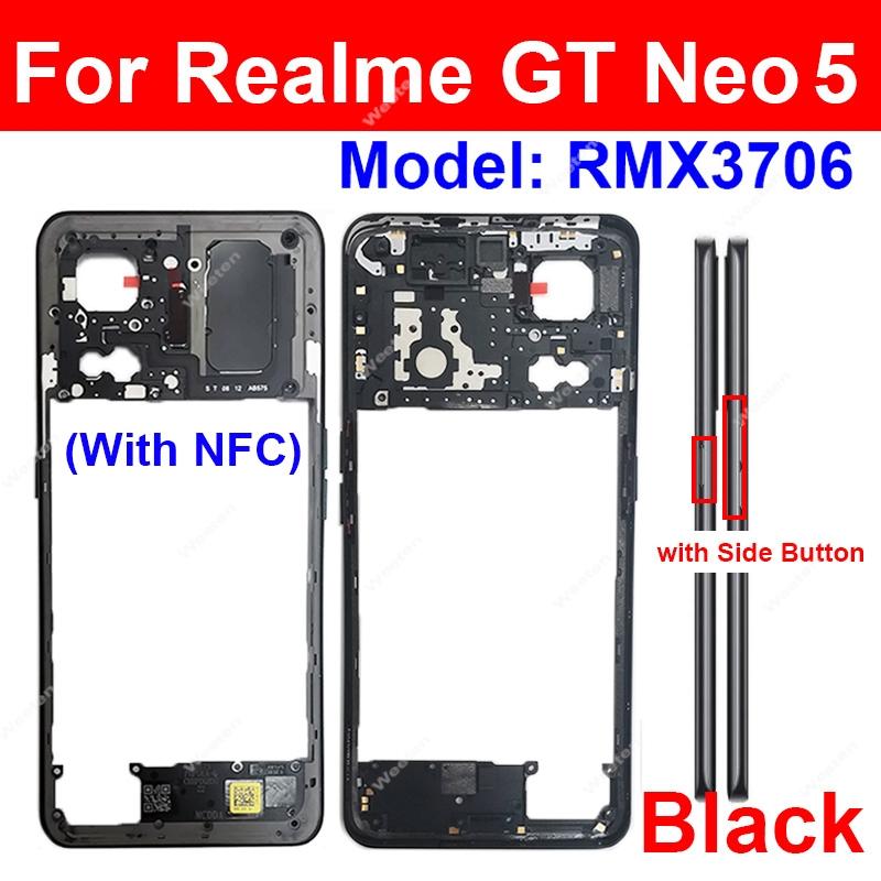 Middle Housing For Realme GT3 GT Neo 5 Neo 5Se Middle Frame Cover Back Cover Battery Door Housing Parts